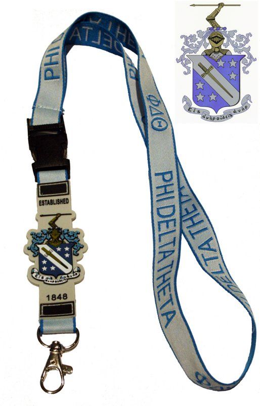 Phi Delta Theta   Lanyard with Full Color Crest  