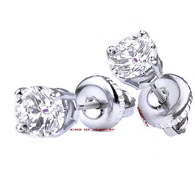 70 Ct. Round Cut Diamond Stud Earrings Anniversary  