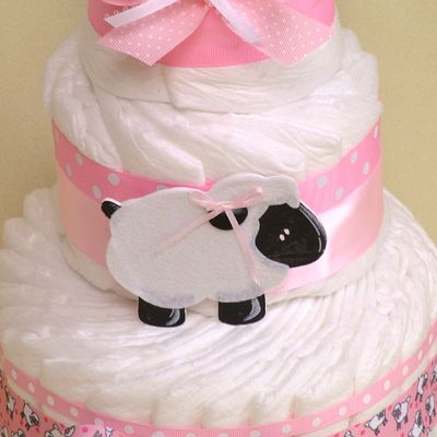 Baby Shower Decoration DIAPER CAKE Sheep Pampers  