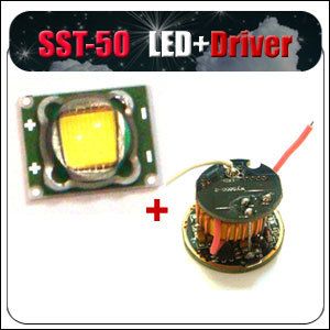 LUMINUS SST 50 1300Lumens LED & 5MODE PCB DRIVER  