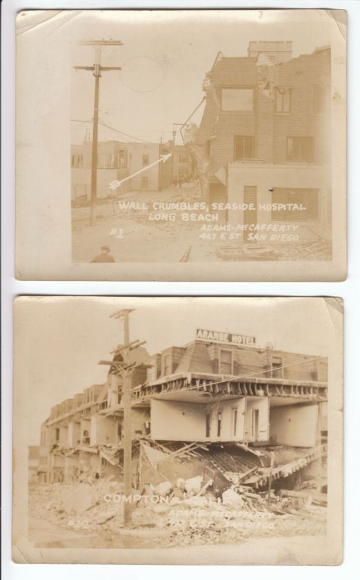 Compton Long Beach CA Earthquake Damage Old Snapshot Photos Photo 