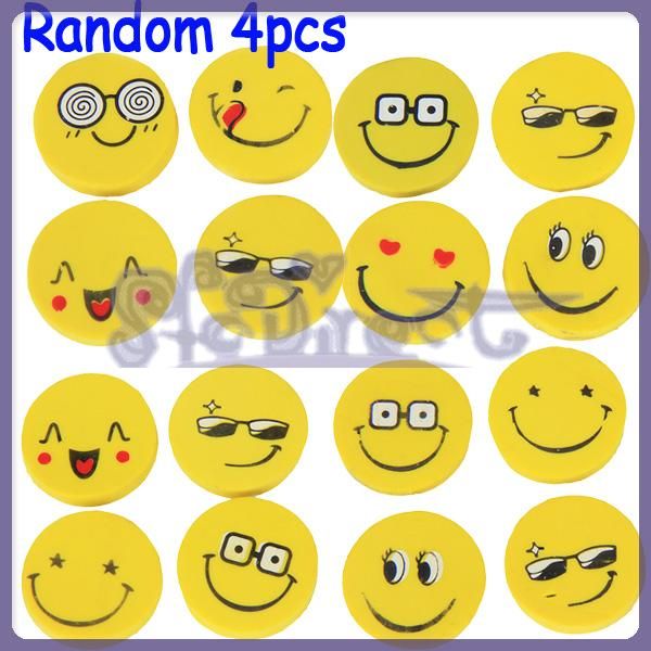 Smiley Face Eraser Rubber Boys Girls Party Toys Favor  