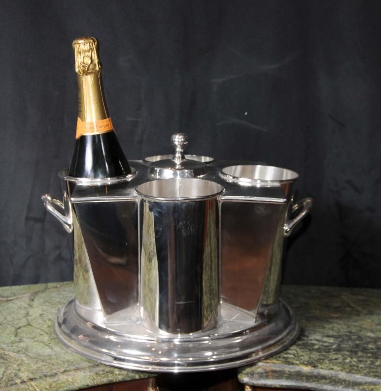 English Silver Plate Wine Champagne Cooler  