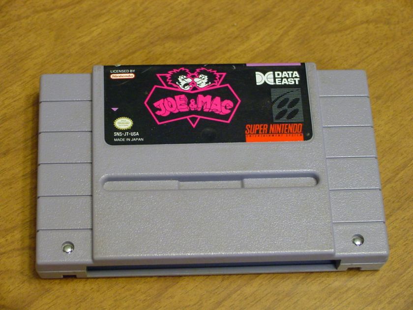 SNES Joe & Mac Joe and Mac Super Nintendo Game Cartridge Only 