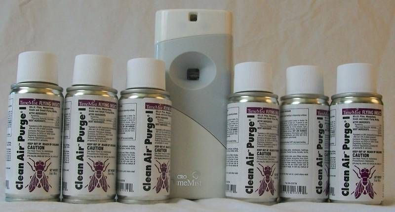 FLY CONTROL AEROSOL AUTOMATIC DISPENSER W/ 6 CANS PURGE  