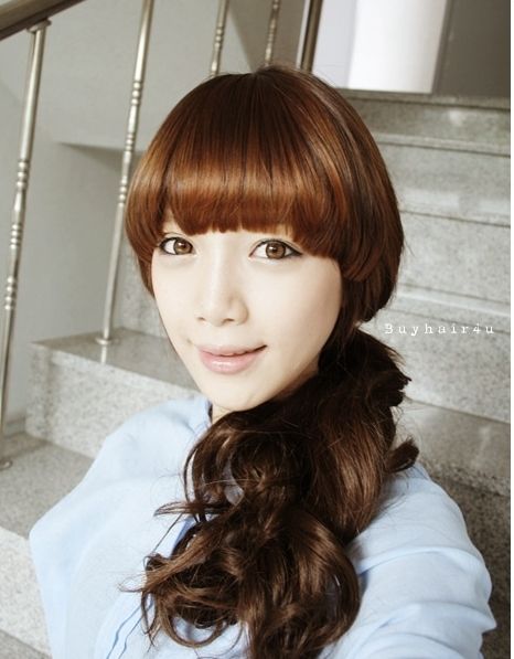 Clip in on Hair Extensions Chic Bangs Fringes Hairpieces Heat Friendly 