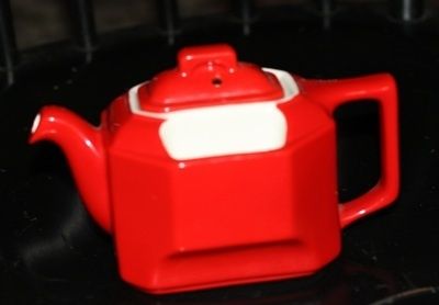 Hall Red Tea Ball Square Teapot  