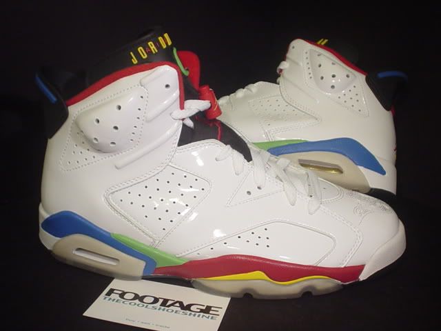   VI 6 Retro WHITE RED GREEN BEAN BLUE BEIJING OLYMPIC DS 10.5  