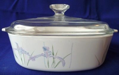 Corning Ware Shadow Iris COVERED CASSEROLE Dish 2 L  