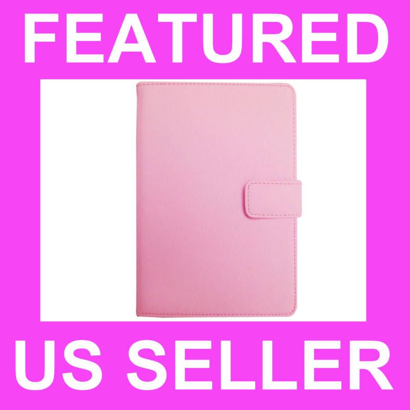  Ebook Kindle 3 Leather Case Cover Jacket Pink  