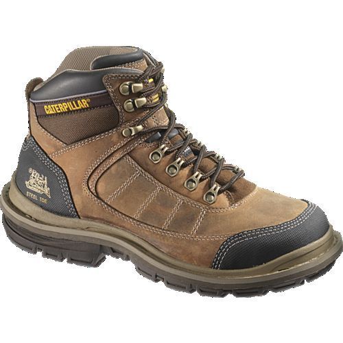 Mens Caterpillar Lytton Leather Slip Resistant Steel Toe Work Safety 