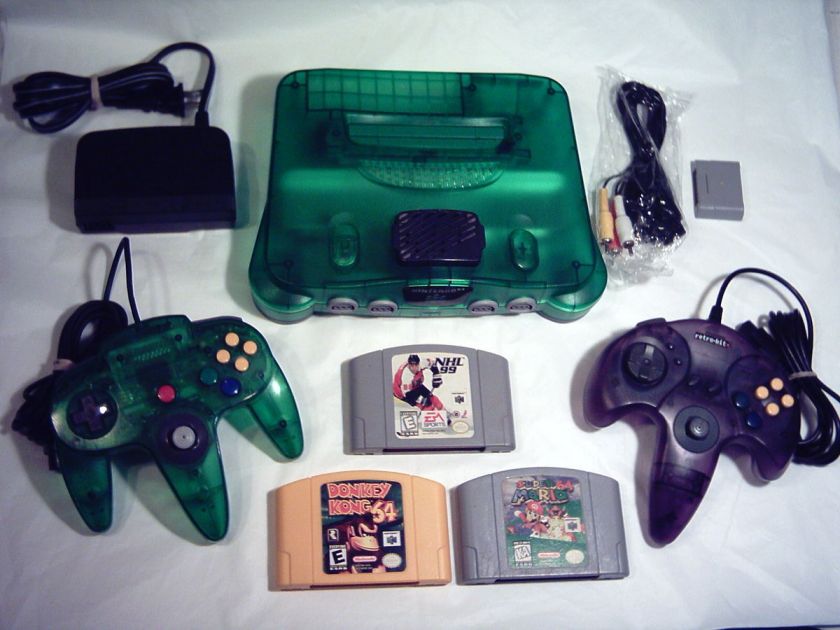 FUNTASTIC Jungle Green Nintendo 64 System W/ Expansion Pak N64 Donkey 