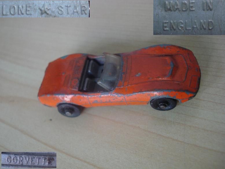 VINTAGE MINI TOY SPORTS CAR CORVET ENGLAND LONE STAR  