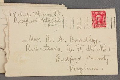 Vintage Paper Bedford City VA RFD Postal Covers 1904  