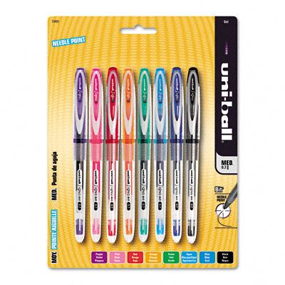 Uni Ball Rollerball Gel Pen Assorted Ink Medium  