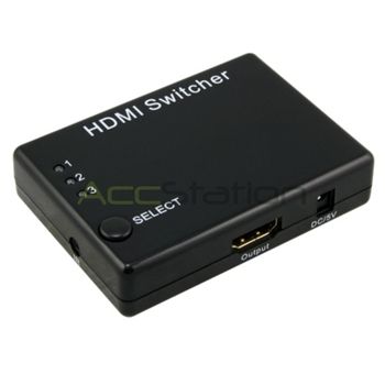 PORT HDMI SWITCH BOX SWITCHER SPLITTER+REMOTE+CABLE  