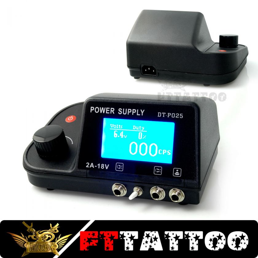 DAUL DIGITAL TATTOO POWER SUPPLY KIT for MACHINE GUN  