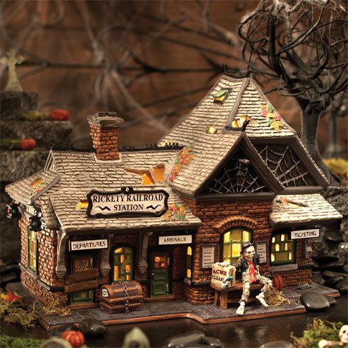 Dept 56 Halloween Rickety Railroad Station #800000 MIB  