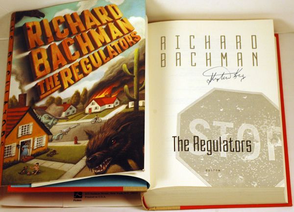 STEPHEN KING SIGNED RICHARD BACHMAN THE REGULATORS HC BOOK  