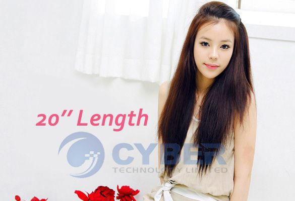   Long Straight Clip In Real Human Remy Hair Extentions 3 Colors Fashion