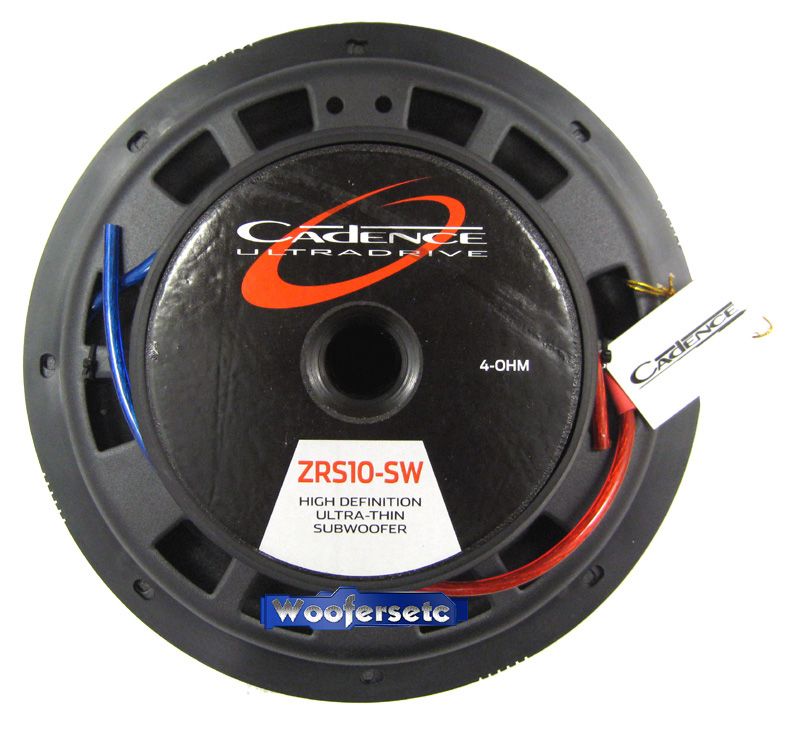 ZRS10 SW4 CADENCE 10 SVC 4 OHM SHALLOW MOUNT SUBWOOFER  