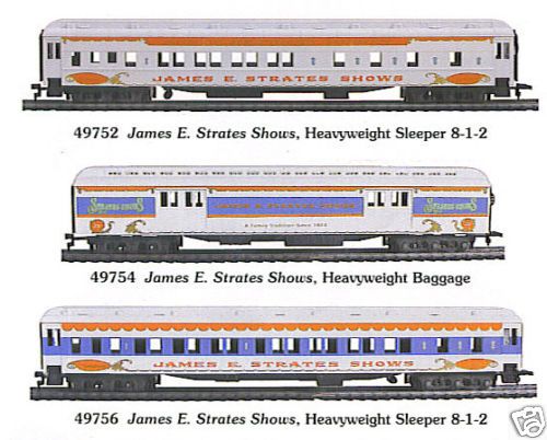 HO STRATES SHOWS CIRCUS SLEEPER PASS 49752 + 2 CARS  