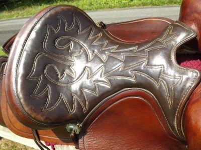 15.5 Seat Used Simco Plain Leather Western Saddle #4050  