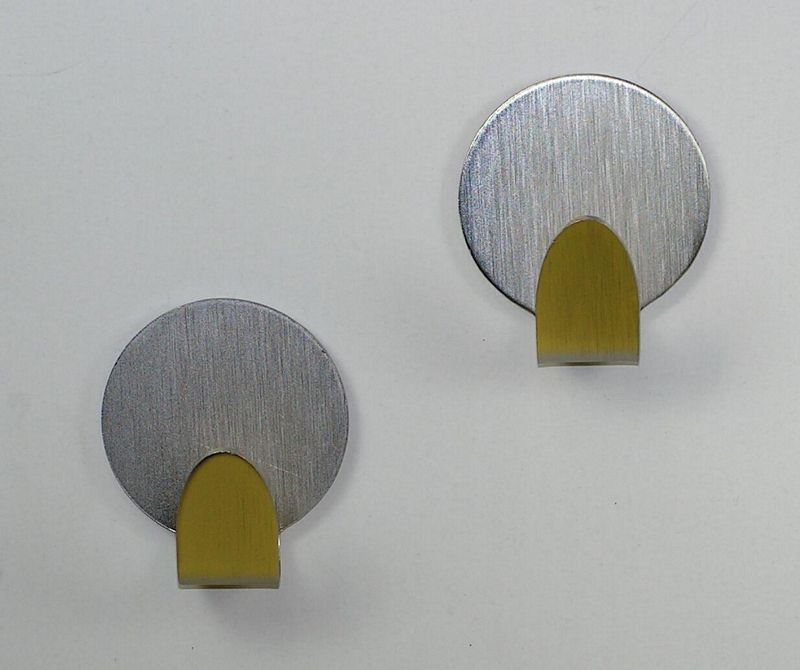 Brushed Nickel Refrigerator Magnet Hooks 2LB Magnets  