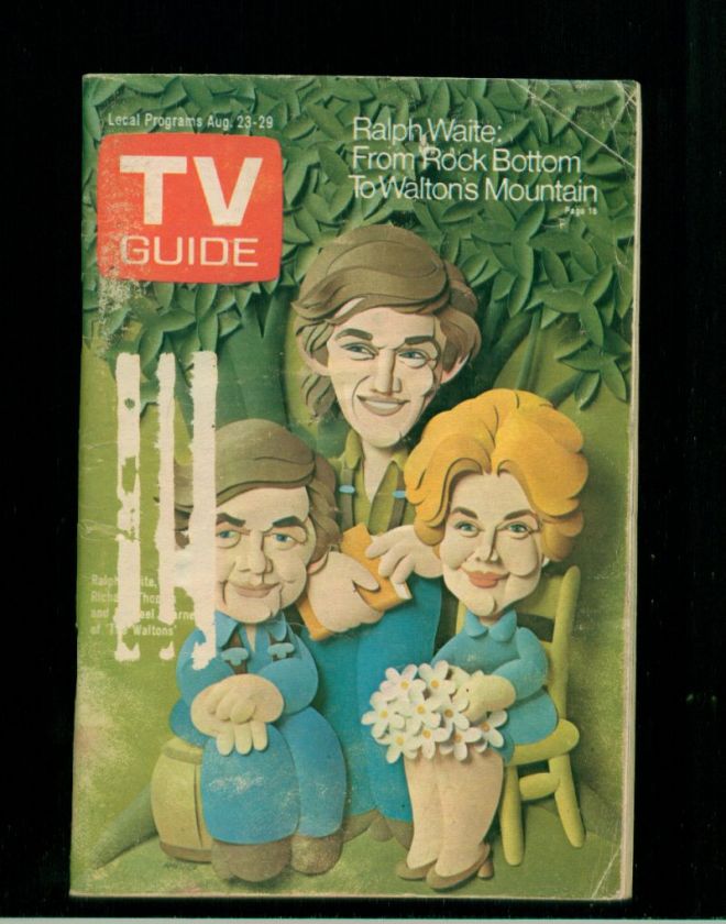 TV Guide Magazine August 1975 The Waltons  