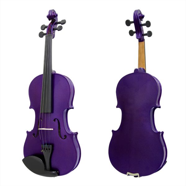 NEW FULL SIZE 4/4 PURPLE VIOLIN +POCKETBOOK+$39TUNER  