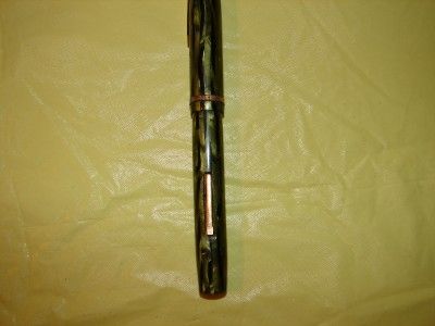 Two Wearever Green,Black Pearlised Fountain Pen 14 kt.  