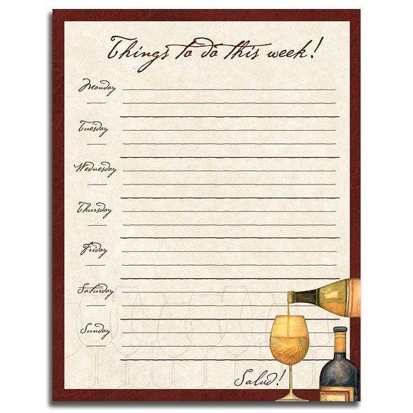 Lang Salud Jumbo Weekly Planner Susan Winget Wine Country Theme NEW 