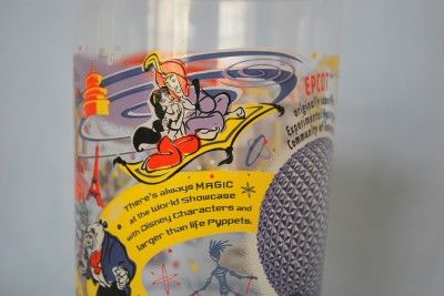 WALT DISNEY WORLD VINTAGE GLASS CUP 100 YEARS MAGIC MICKEY MOUSE BUZZ 